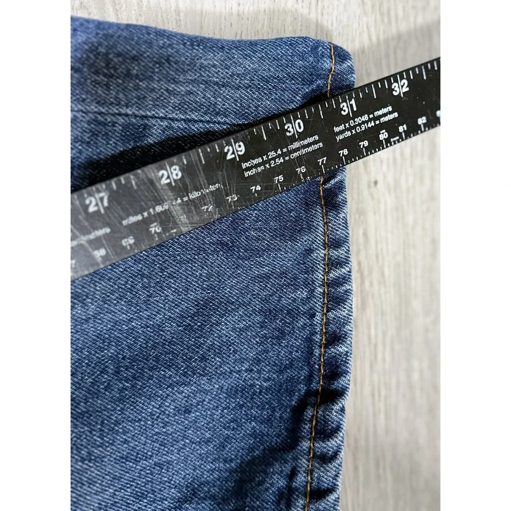 Levis 505 Regular Jeans Mens 42x30 Blue Medium Wash Straight Denim Casual Pants